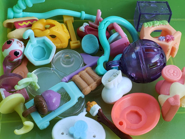 Littlest Pet Shop Random Lot of 6 Pcs Odd Accessories Replacement Parts Set Authentic LPS SEE VIDEO