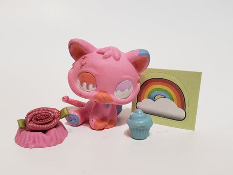 Littlest Pet Shop SPECIAL Unique Custom Baby Kitten with Accessories Authentic  LPS MAY12J