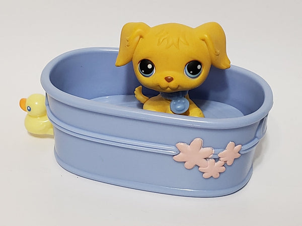 LIKE NEW Littlest Pet Shop Portable Pets Dog Golden Retriever 21 with Original Accessory Lps Set Authentic JAN13JTW