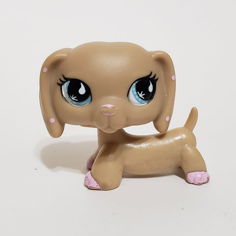 WW Littlest Pet Shop Dachshund Dachsund Duchshund  Weiner Dog 909 RARE HTF  Authentic Original Lps SEP22J