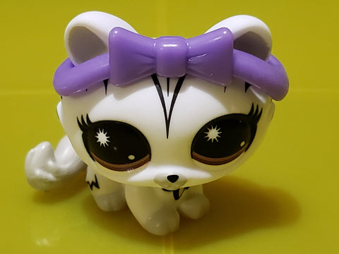 Littlest Pet Shop Rare White G7 Cat Crouching 250 with Accessory Authentic Lps APR19J