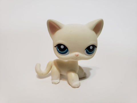 Littlest Pet Shop LPS Shorthair IVORY CAT 410 Cream White RARE Authentic LPS MAAY27J
