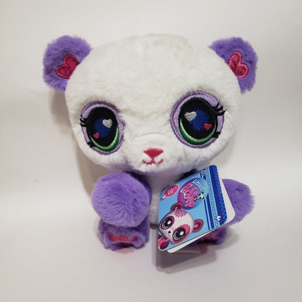 Littlest Pet Shop Purple Panda Plushie Cute Stuffed Toy with Tag LPS Authentic OCT23J
