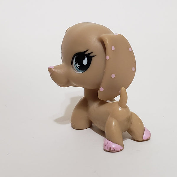 WW Littlest Pet Shop Dachshund Dachsund Duchshund  Weiner Dog 909 RARE HTF  Authentic Original Lps SEP22J