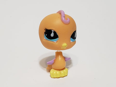 LIKE NEW Littlest Pet Shop LPS Orange Parakeet 766 Teardrop Eyes Authentic AIK Feb26ni