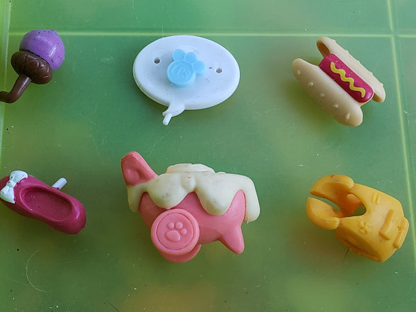 Littlest Pet Shop Random Lot of 6 Pcs Odd Accessories Replacement Parts Set Authentic LPS SEE VIDEO