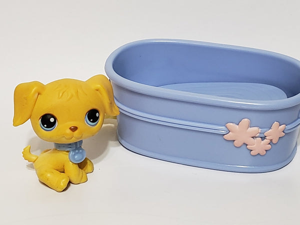 LIKE NEW Littlest Pet Shop Portable Pets Dog Golden Retriever 21 with Original Accessory Lps Set Authentic JAN13JTW