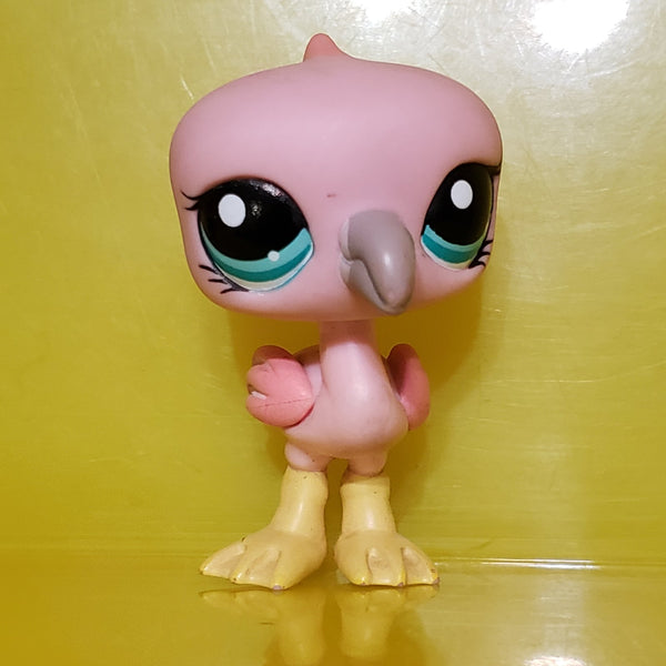 Littlest Pet Shop Bird Flamingo Pink with Aqua Blue Eyes 1023 Authentic Lps Comes As Shown OCT22J