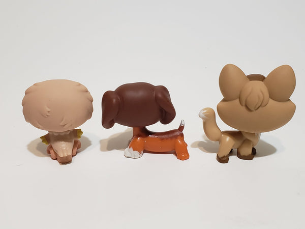 WW Littlest Pet Shop Pet Trainin' Park Fox 673 Owl 674 Dachshund 675 Set Authentic AUG31J