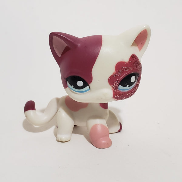 Littlest Pet Shop Pink Shorthair Short Hair Sparkle 2291 Cat LPS Aftermarket SEP03J