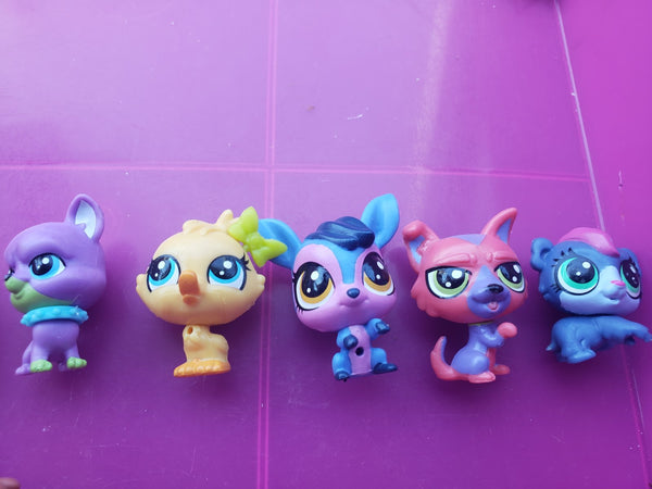 Littlest Pet Shop Lot 5 Mini Babies Cats Dogs Authentic Mar22j