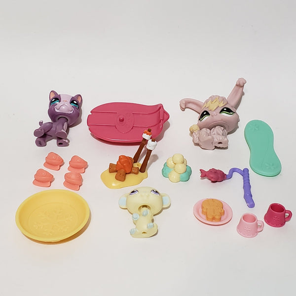 WW Littlest Pet Shop Advent Calendar Set Boston Terrier Bunny Mouse w Accessories Authentic AUG27 JST