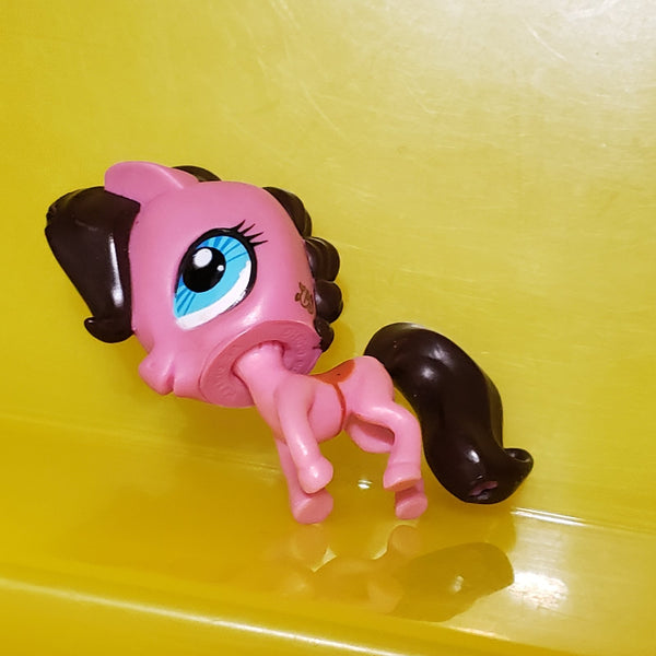 Littlest Pet Shop Horse Pony 3292 Pink Brown w/ Blue Eyes LPS Authentic Comes As Shown OCT22J