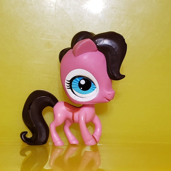 Littlest Pet Shop Horse Pony 3292 Pink Brown w/ Blue Eyes LPS Authentic Comes As Shown OCT22J
