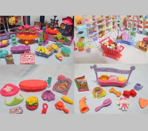 Littlest Pet Shop Lot 7 Random Shopping Mall Food Accessories Authentic