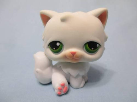 Littlest Pet Shop White Persian Kitty 15 Cat Pink Paws Authentic Lps APR20JI