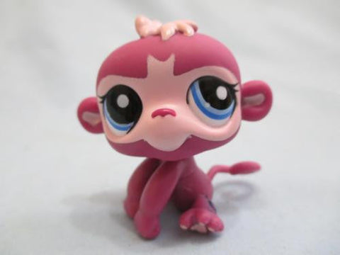 LIKE NEW Littlest Pet Shop 1737 Magenta Purple Monkey W/ Blue Eyes Authentic Lps Dec17nhr WW