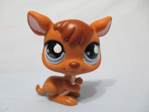 LIKE NEW Littlest Pet Shop Brown Kangaroo Blue Eyes 682 Authentic Lps MAR28J