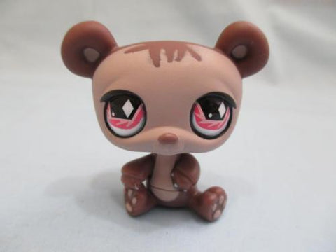 LIKE NEW Littlest Pet Shop Panda Bear Brown with Pink Eyes 594 Authentic Lps May31npo50