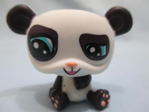 LIKE NEW  Littlest Pet Shop 1413 Dark Purple & White Panda Bear Authentic Lps DEC27NPO200