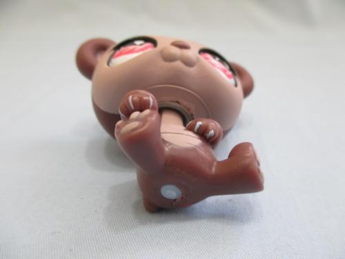 Littlest Pet Shop Panda Bear Brown with Pink Eyes 594 Authentic Lps OCT25J