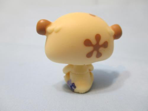 Littlest Pet Shop 1888 Tan Brown Hamster Eating Apple Green Eyes Authentic FEB10J