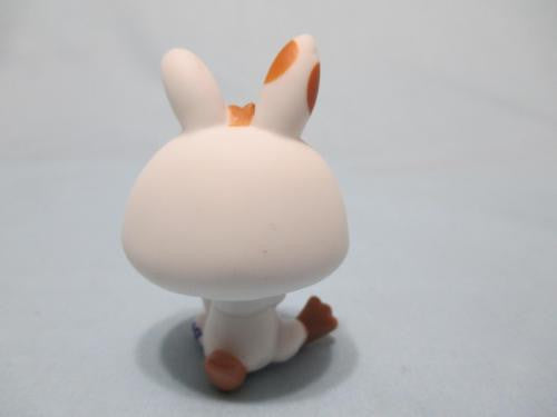 Littlest Pet Shop White Brown Dwarf 1359  Bunny Blue Eyes Pink in Ears FEB22J