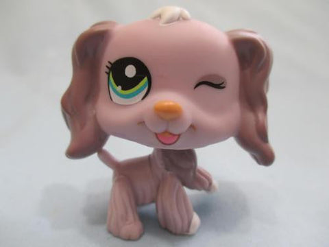 Littlest Pet Shop Winking Purple Cocker Spaniel 1373 Rare Dog Authentic LPS Minor Wear MAY30J86