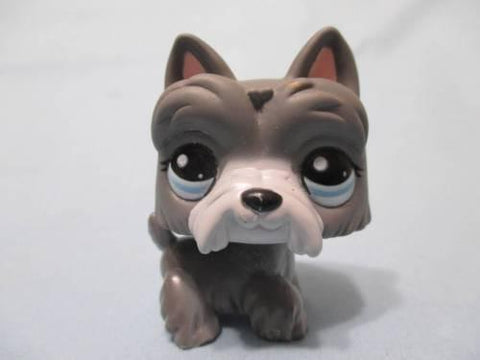 Littlest Pet Shop Dog Gray Scottie 1860 Grey Terrier Puppy LPS Authentic Lps MY05J
