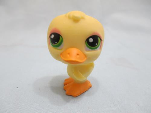 LIKE NEW Littlest Pet Shop Yellow Duck 51 Green Eyes Pink Shadow Authentic LPS AUG16K