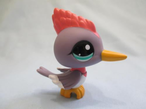 LIKE NEW Littlest Pet Shop 2131 Purple and Pink Woodpecker Bird Authentic JUN2J