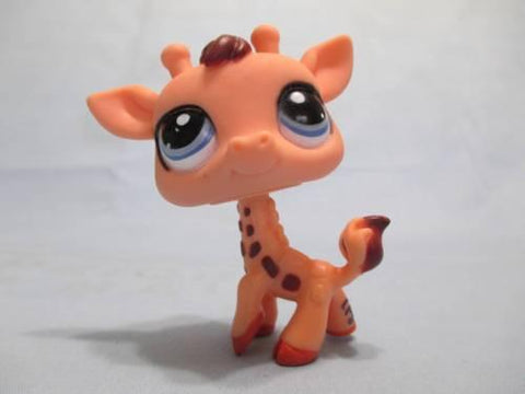 Littlest Pet Shop Giraffe Peach Brown Safari Blue Eyes 1488 Authentic Lps SEP27J