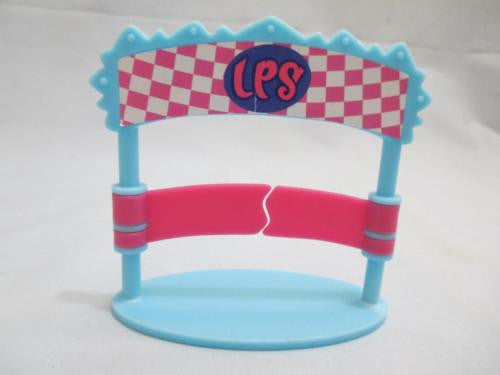 Littlest Pet Shop Accessory Blue Pink Pony Horse Race Start Finish Line Authentic Nov24ni