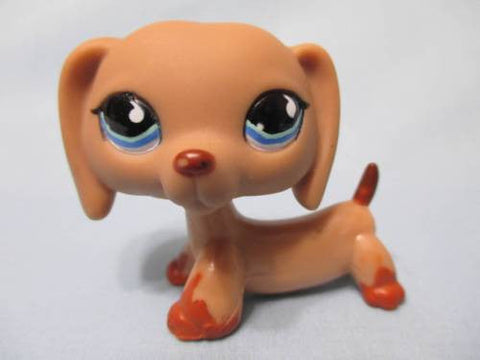 Littlest Pet Shop 518 Brown Tan Dachshund Dachsund Duchshund Weiner Dog LPS Authentic Lps Apr18n
