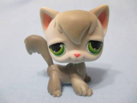 Littlest Pet Shop Gray Cat Kitten Angora 20 Authentic Lps Feb5ni