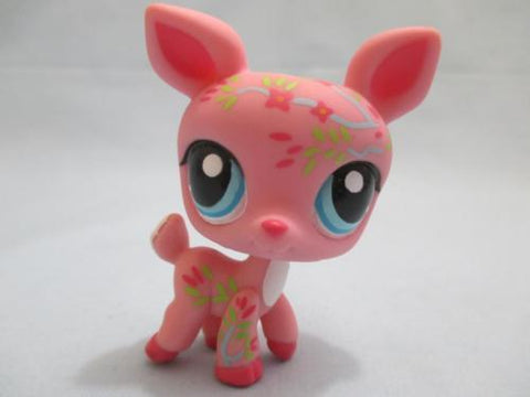 Littlest Pet Shop Postcard Pets Pink Decorated Deer 1356 Authentic MAY07J