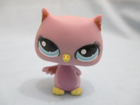 LIKE NEW Littlest Pet Shop Bird 1373 Owl Lavender Purple With Green Eyes Authentic Mar22J
