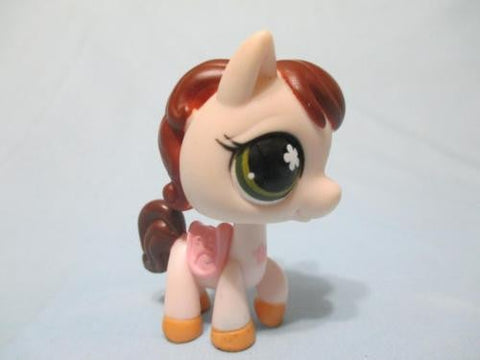 LIKE NEW Littlest Pet Shop Horse Pony Flower Green Eyes 584 Authentic Lps MAY21J