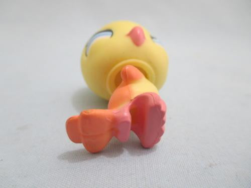 LIKE NEW Littlest Pet Shop Yellow Orange Blue Eye Parakeet Song Bird 1164 Authentic DEC08J