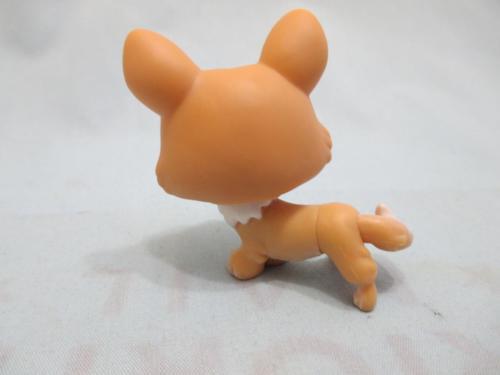 LIKE NEW Littlest Pet Shop 183 Tan Corgi Puppy Dog Green Eyes Authentic LPS Nov1npo80