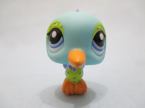 LIKE NEW Littlest Pet Shop Bird Light blue and Lime Green Hummingbird 2144 Authentic DEC08J