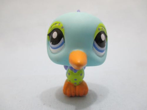 LIKE NEW Littlest Pet Shop Bird Light blue and Lime Green Hummingbird 2144 Authentic DEC08J