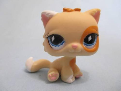 LIKE NEW Littlest Pet Shop Cat Kitty Persian Tan Diamond Eye Fanciest 521 Authentic Lps Jun15n