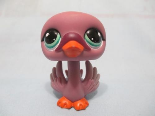 Littlest Pet Shop Dog Pug Puppy Brown Caramel with Green and Red Eyes 