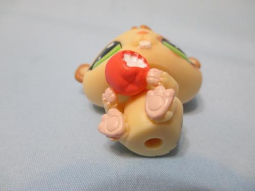 Littlest Pet Shop 1888 Tan Brown Hamster Eating Apple Green Eyes Authentic FEB10J