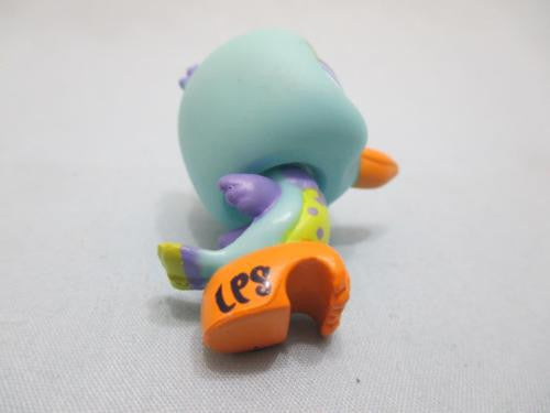 LIKE NEW Littlest Pet Shop Bird Light blue and Lime Green Hummingbird 2144 Authentic DEC08J