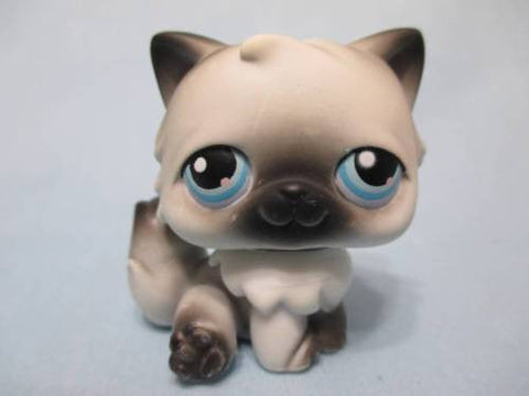 Littlest Pet Shop 60 Gray Black & White Persian Kitty Cat Authentic Lps May05ni