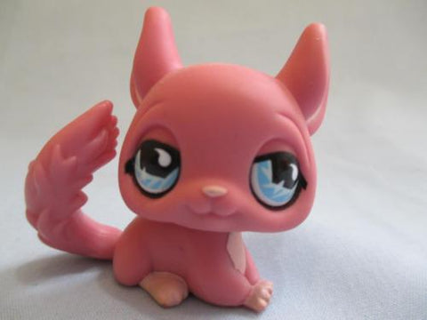 LIKE NEW Littlest Pet Shop 599 Pink Chinchilla with Blue Eyes Authentic Lps Apr07n