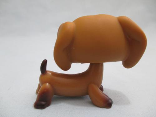 Littlest Pet Shop Dachshund Dashshund Dachsund Duchshund Dog 139 Brown Puppy Daschund LPS Authentic FEB09J