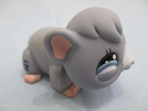 LIKE NEW Littlest Pet Shop Hasbro Gray Guinea Pig Hamster 1368 Authentic DEC08J